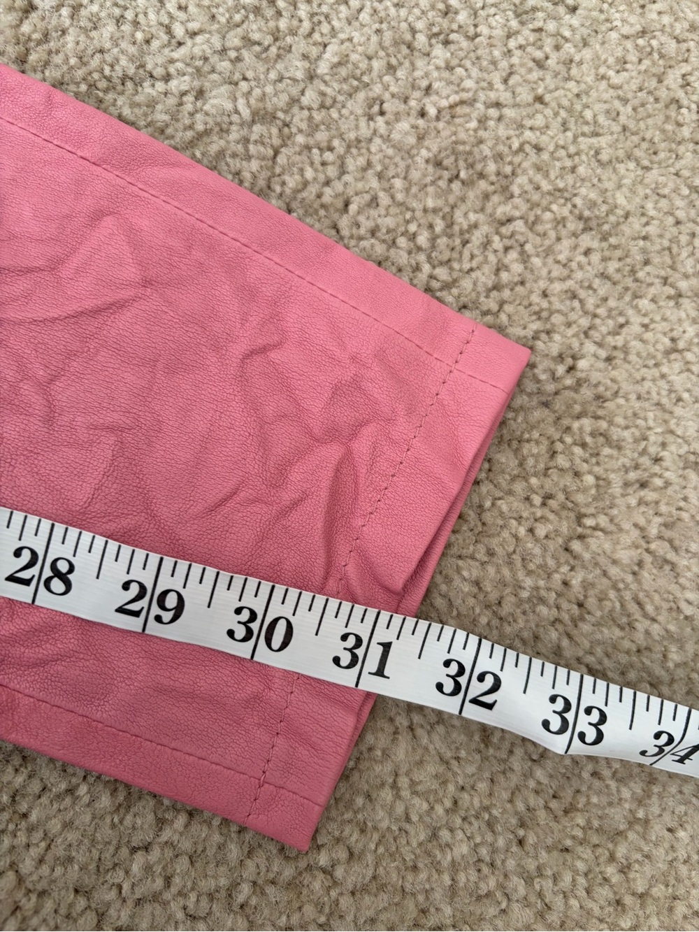 Zadig & Voltaire archive Pink Phlame Crinkled skinny Leather Pants Barbie 29 - Picture 13 of 13